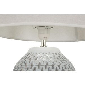 Mauro Ferretti lampada da tavolo wave E27 Ø 35x65 cm bianco argento