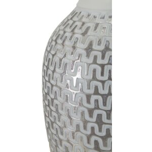 Mauro Ferretti lampada da tavolo wave E27 Ø 35x65 cm bianco argento