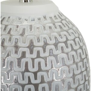 Mauro Ferretti lampada da tavolo wave E27 Ø 35x65 cm bianco argento