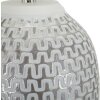 Mauro Ferretti lampada da tavolo wave E27 Ø 35x65 cm bianco argento