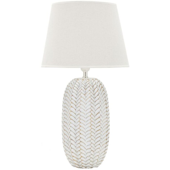 Mauro Ferretti lampada da tavolo a foglia E27 Ø 35x65 cm oro bianco