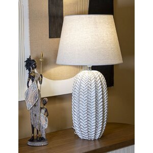 Mauro Ferretti lampada da tavolo a foglia E27 Ø 35x65 cm oro bianco