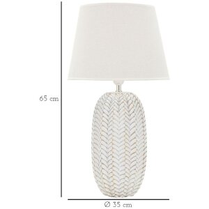Mauro Ferretti lampada da tavolo a foglia E27 Ø 35x65 cm oro bianco