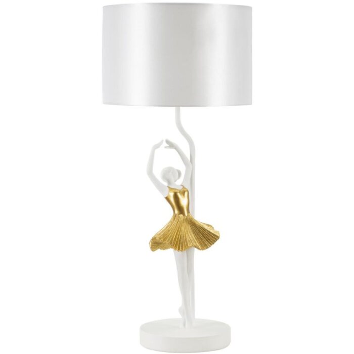 Mauro Ferretti lampada da tavolo dancer E27 Ø 28x64 cm oro bianco