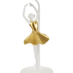 Mauro Ferretti lampada da tavolo dancer E27 Ø 28x64 cm oro bianco
