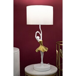 Mauro Ferretti lampada da tavolo dancer E27 Ø 28x64 cm oro bianco