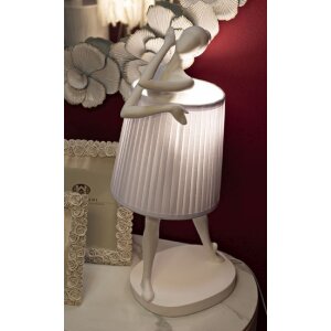 Mauro Ferretti lampada da tavolo Ballet E14 Ø 29x25x62,5 cm bianco