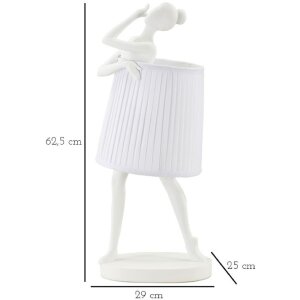Mauro Ferretti lampada da tavolo Ballet E14 Ø 29x25x62,5 cm bianco