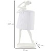 Mauro Ferretti lampada da tavolo Ballet E14 Ø 29x25x62,5 cm bianco