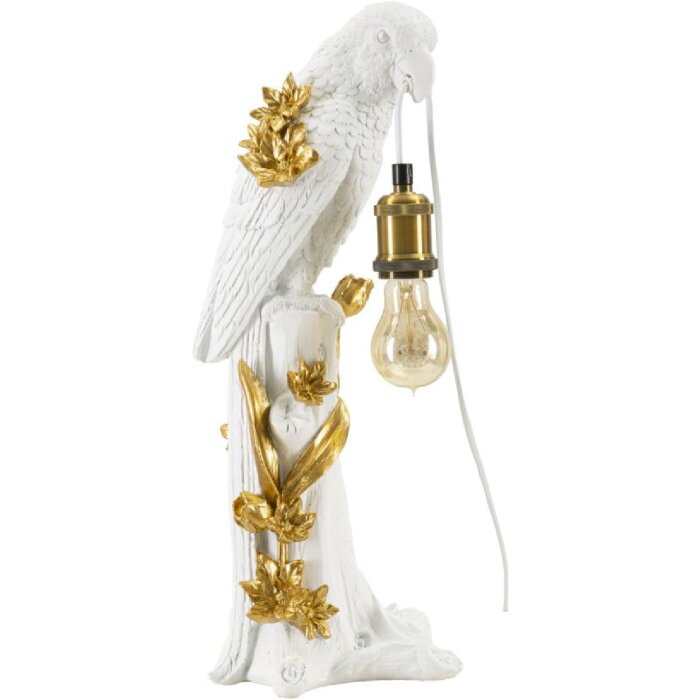 Mauro Ferretti lampada da tavolo pappagallo E27 20x20x50,5 cm oro bianco