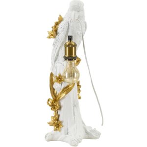 Mauro Ferretti lampada da tavolo pappagallo E27 20x20x50,5 cm oro bianco