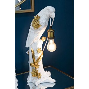 Mauro Ferretti lampada da tavolo pappagallo E27 20x20x50,5 cm oro bianco