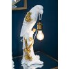 Mauro Ferretti lampada da tavolo pappagallo E27 20x20x50,5 cm oro bianco