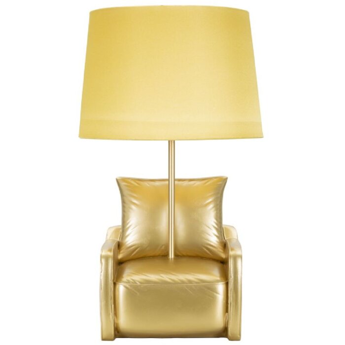 Mauro Ferretti lampada da tavolo metà secolo E27 26x46 cm oro