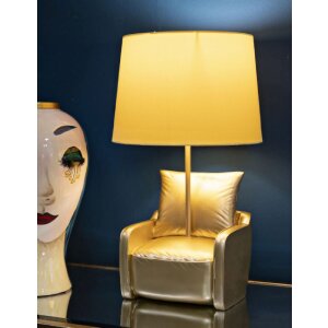 Mauro Ferretti lampada da tavolo metà secolo E27 26x46 cm oro