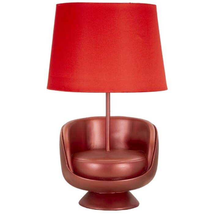 Mauro Ferretti lampada da tavolo metà secolo E27 26x43 cm rosso