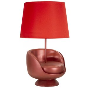 Mauro Ferretti lampada da tavolo metà secolo E27 26x43 cm rosso