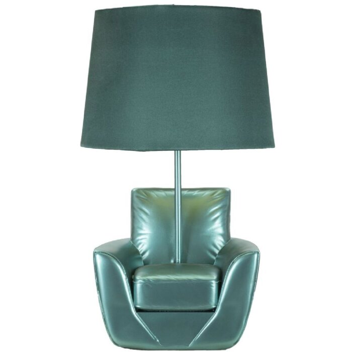 Mauro Ferretti lampada da tavolo metà secolo E27 26x43 cm turchese