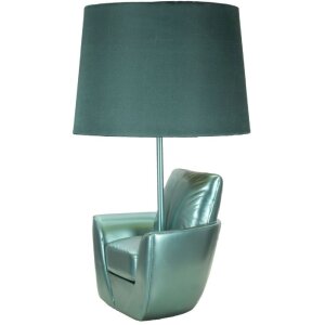 Mauro Ferretti lampada da tavolo metà secolo E27 26x43 cm turchese
