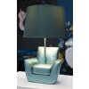 Mauro Ferretti lampada da tavolo metà secolo E27 26x43 cm turchese