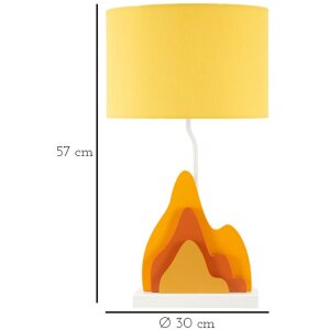 Lumino da tavolo Mauro Ferretti Color E27 30x57 cm giallo