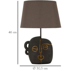 Lampada da tavolo Mauro Ferretti Tribal E27 Ø 30,5x46 cm marrone oro