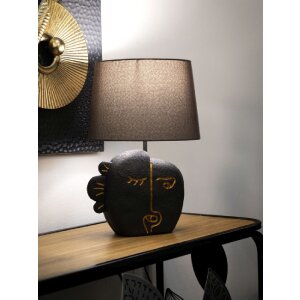 Lampe da tavolo Tribal di Mauro Ferretti con luce E27 diametro 27,5 x 39,5 cm marrone oro