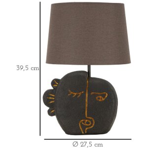 Lampe da tavolo Tribal di Mauro Ferretti con luce E27 diametro 27,5 x 39,5 cm marrone oro