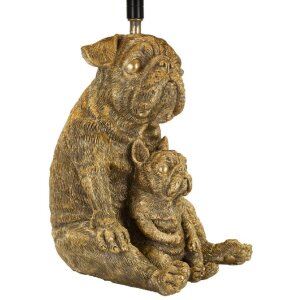 Lampo da tavolo Mauro Ferretti a forma di cane - E27 diametro 26x43,8 cm oro nero