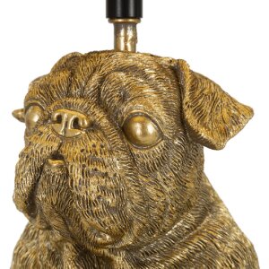Lampo da tavolo Mauro Ferretti a forma di cane - E27 diametro 26x43,8 cm oro nero