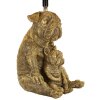 Lampo da tavolo Mauro Ferretti a forma di cane - E27 diametro 26x43,8 cm oro nero