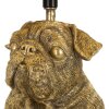 Lampo da tavolo Mauro Ferretti a forma di cane - E27 diametro 26x43,8 cm oro nero