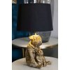 Lampo da tavolo Mauro Ferretti a forma di cane - E27 diametro 26x43,8 cm oro nero