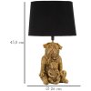 Lampo da tavolo Mauro Ferretti a forma di cane - E27 diametro 26x43,8 cm oro nero