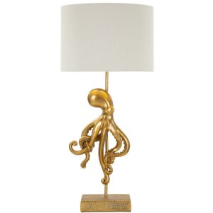 Lampada da tavolo Mauro Ferretti Octopus E27 diametro 30,5 x 64,5 cm oro bianco