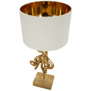 Lampada da tavolo Mauro Ferretti Octopus E27 diametro 30,5 x 64,5 cm oro bianco