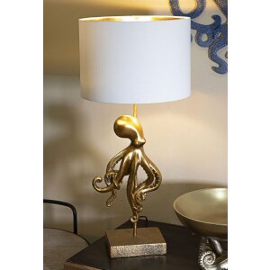 Lampada da tavolo Mauro Ferretti Octopus E27 diametro 30,5 x 64,5 cm oro bianco