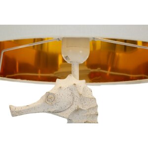 Mauro Feretti Lampada da tavola Cavalluccio marino E27 Ø 30,5x66,5 cm bianco blu