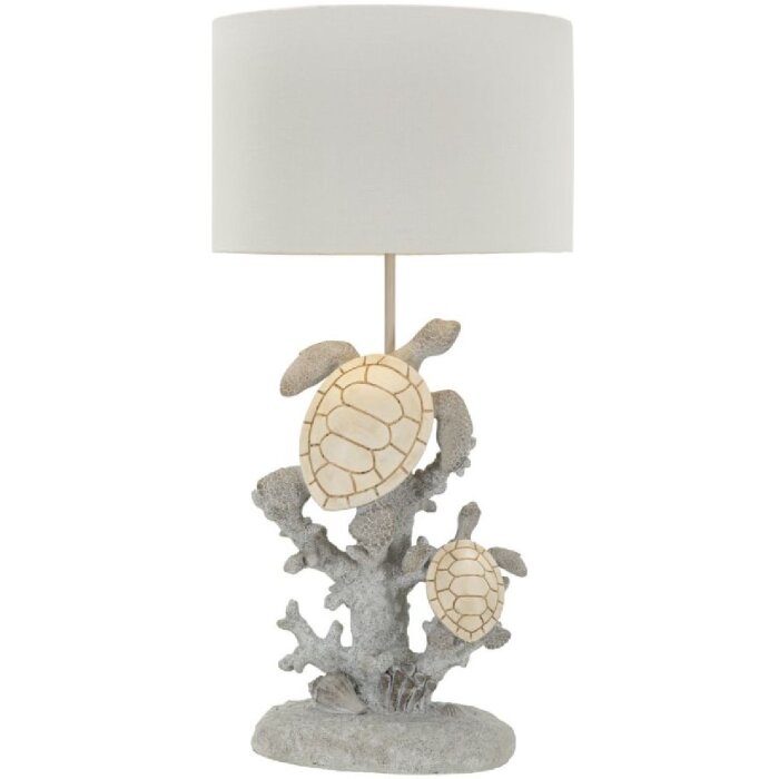 Lampada da tavolo Mauro Feretti Tartaruga E27 Ø 30,5x63,5 cm bianca grigia