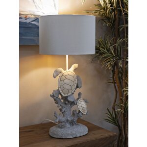 Lampada da tavolo Mauro Feretti Tartaruga E27 Ø 30,5x63,5 cm bianca grigia