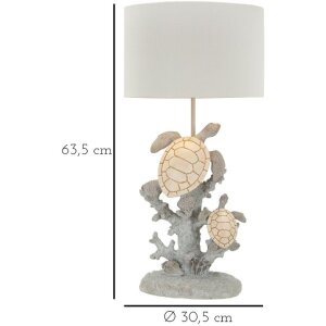 Lampada da tavolo Mauro Feretti Tartaruga E27 Ø 30,5x63,5 cm bianca grigia