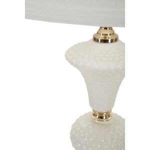 Lumino da tavolo Mauro Ferretti Caserta E27 diametro 30x57 cm bianco oro