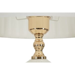 Lumino da tavolo Mauro Ferretti Caserta E27 diametro 30x57 cm bianco oro