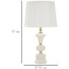 Lumino da tavolo Mauro Ferretti Caserta E27 diametro 30x57 cm bianco oro