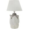 Lampe da tavolino Mauro Ferretti Shiny E27 Ø 30x51 cm bianco argento