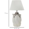 Lampe da tavolino Mauro Ferretti Shiny E27 Ø 30x51 cm bianco argento