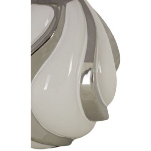 Lampe da tavolo Shiny Mauro Ferretti E27 Ø 30x42 cm bianca argento