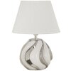 Lampe da tavolo Shiny Mauro Ferretti E27 Ø 30x42 cm bianca argento