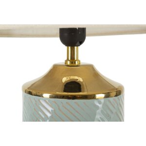 Lampada da tavolo Mauro Ferretti Città del Capo E27 Ø 30x47 cm blu chiaro dorato
