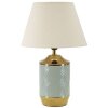 Lampada da tavolo Mauro Ferretti Città del Capo E27 Ø 30x47 cm blu chiaro dorato